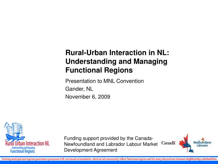 rural urban interaction in nl understanding and managing functional regions