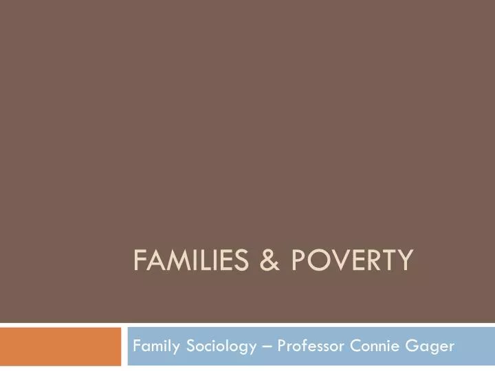 families poverty
