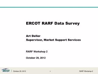 ERCOT RARF Data Survey