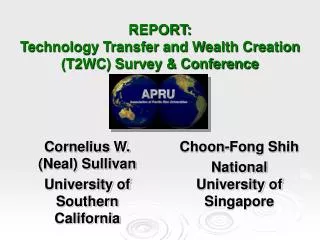 REPORT: Technology Transfer and Wealth Creation (T2WC) Survey &amp; Conference