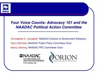 Your Voice Counts: Advocacy 101 and the NAADAC Political Action Committee