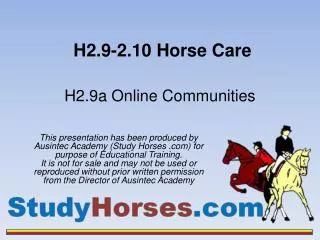 H2.9-2.10 Horse Care