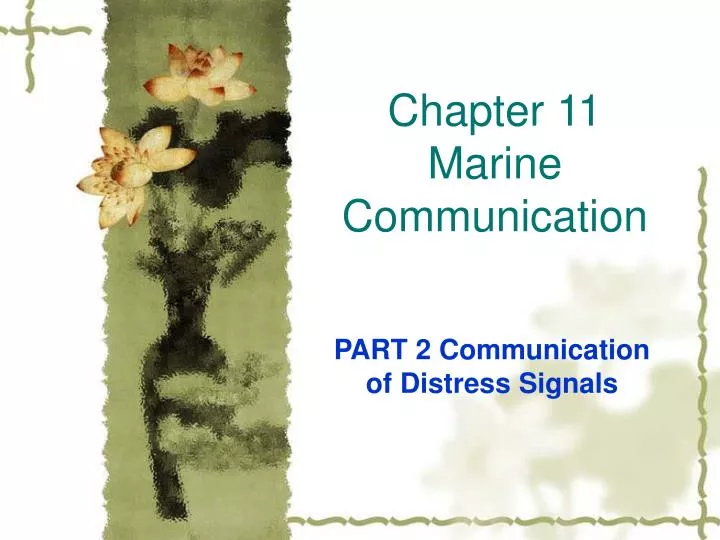 chapter 11 marine communication