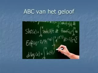 abc van het geloof