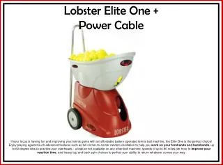 Lobster Elite One + Power Cable