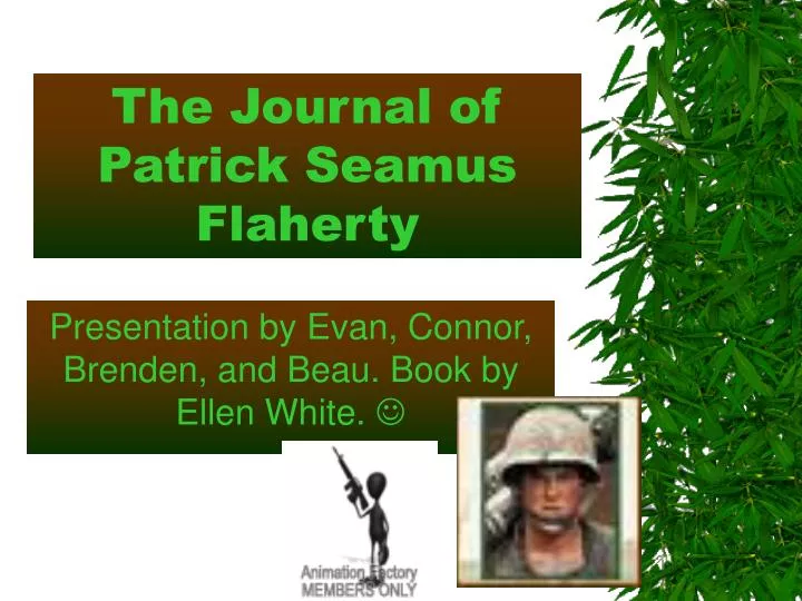 the journal of patrick seamus flaherty