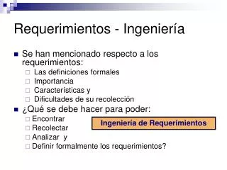 requerimientos ingenier a