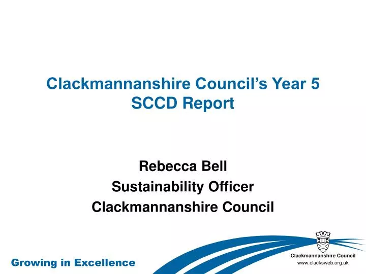 clackmannanshire council s year 5 sccd report