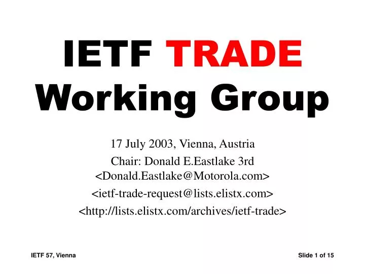 ietf trade working group