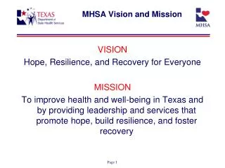 MHSA Vision and Mission