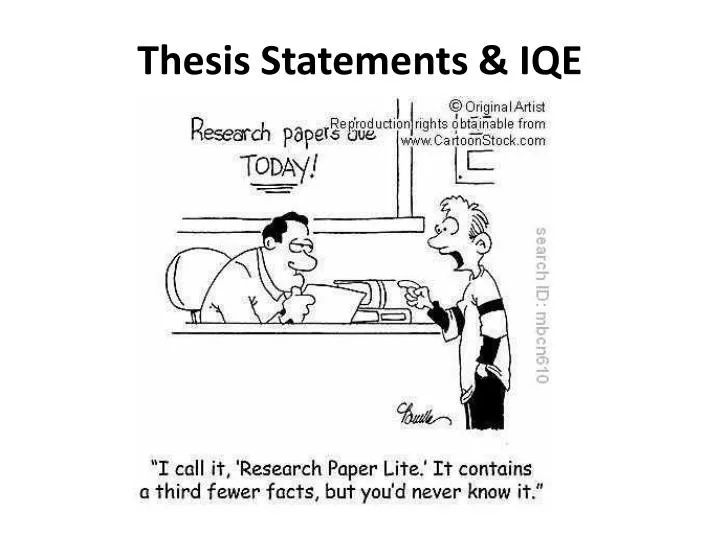 thesis statements iqe