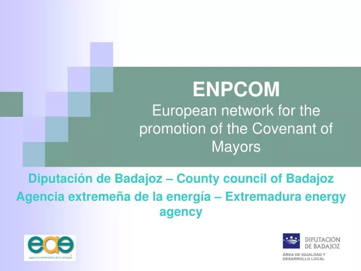enpcom european network for the promotion of the covenant of mayors