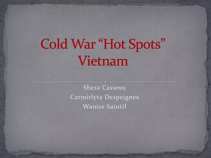 cold war hot spots vietnam