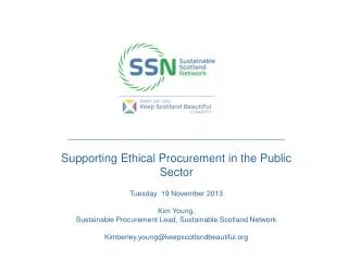 _____________________________________________ Supporting Ethical Procurement in the Public Sector