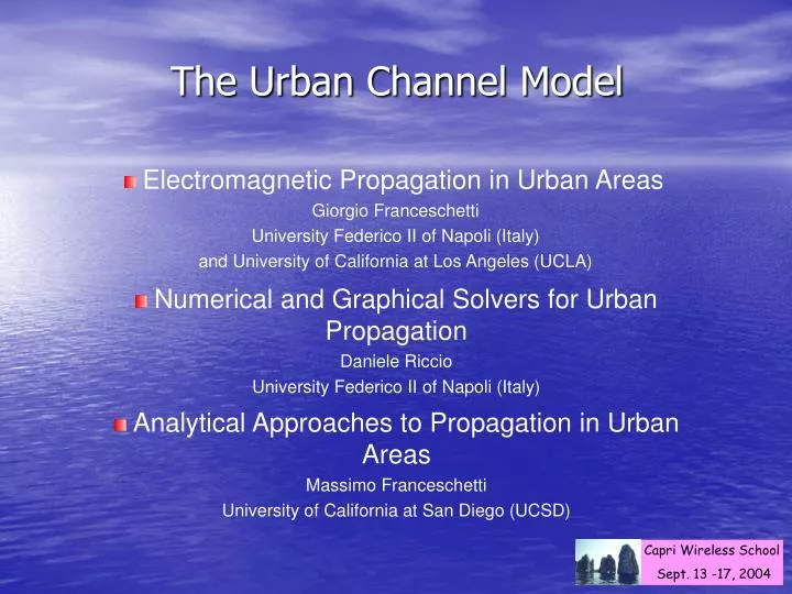 the urban channel model