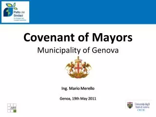 Covenant of Mayors Municipality of Genova