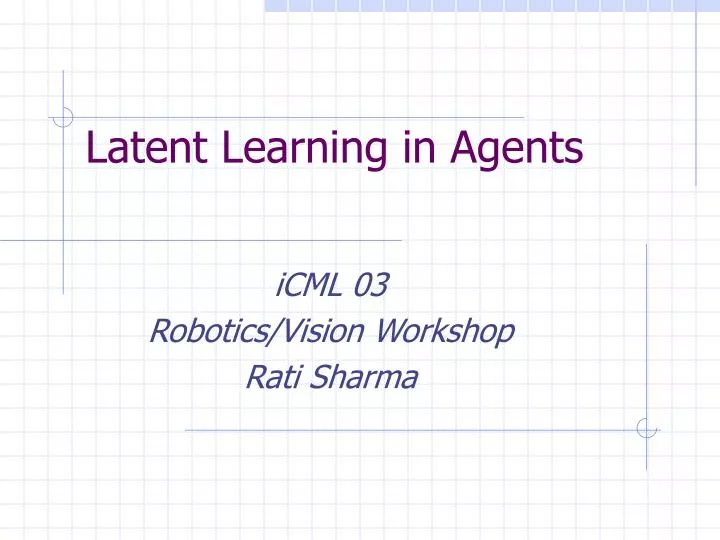 latent learning in agents