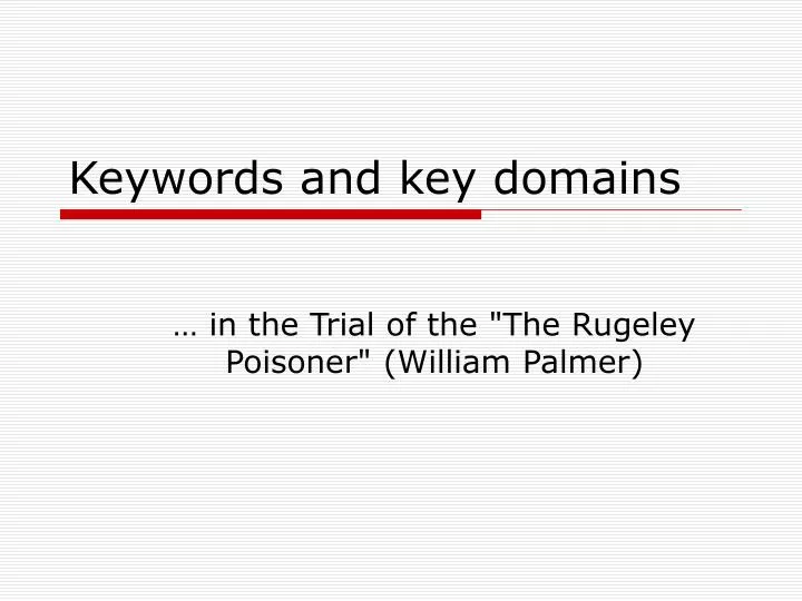 keywords and key domains