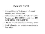 Balance Sheet - slide 1