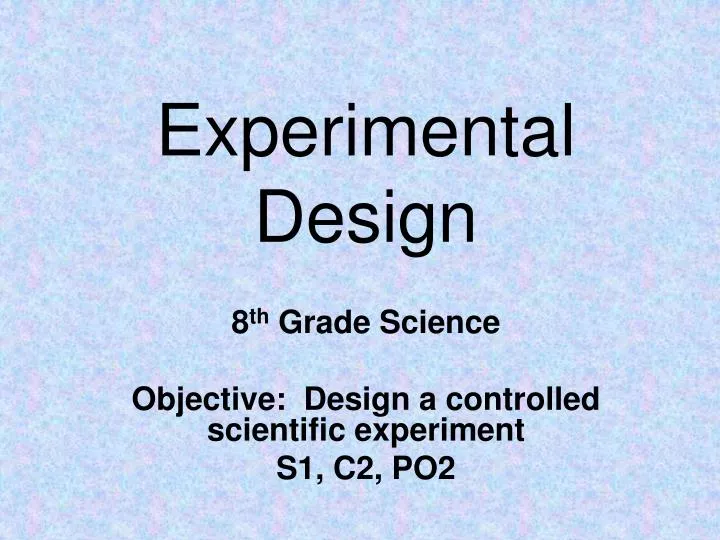 experimental design