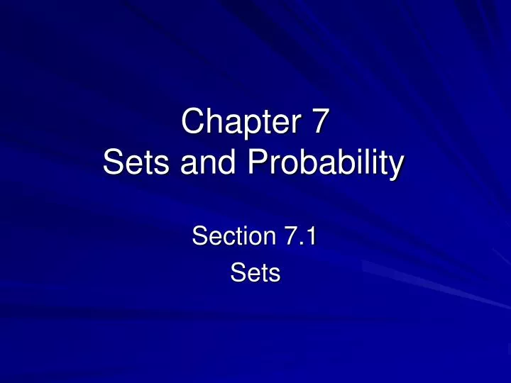 chapter 7 sets and probability