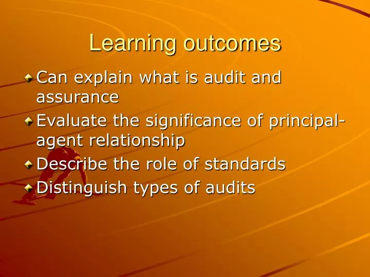 learning outcomes