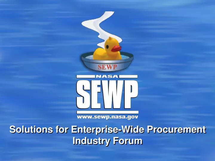 solutions for enterprise wide procurement industry forum