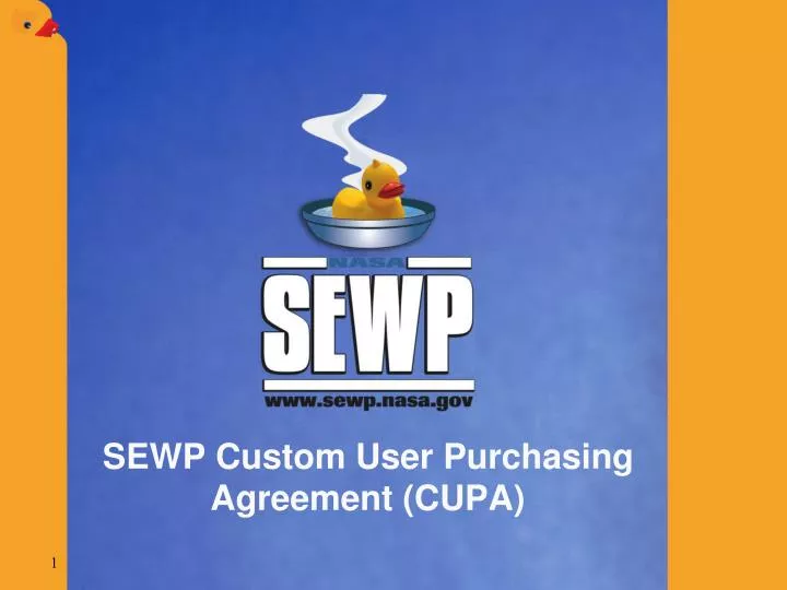 sewp custom user purchasing agreement cupa