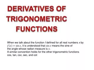 When we talk about the function f defined for all real numbers x by