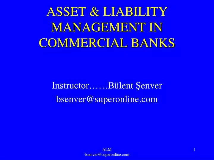 asset liability management in commercial banks