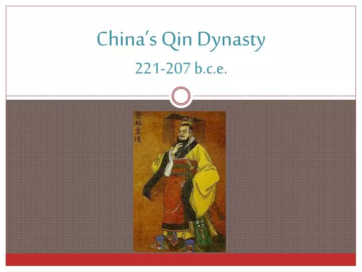 china s qin dynasty 221 207 b c e