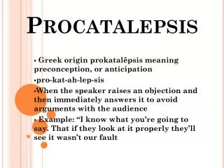 Procatalepsis