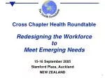Cross Chapter Health Roundtable Redesigning the Workforce to Meet Emerging Needs