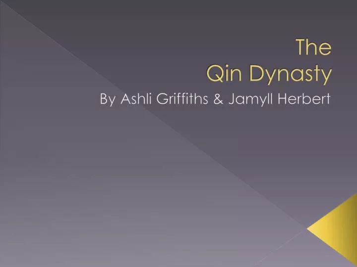 the qin dynasty