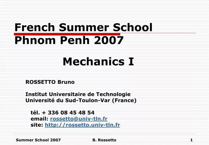 french summer school phnom penh 2007