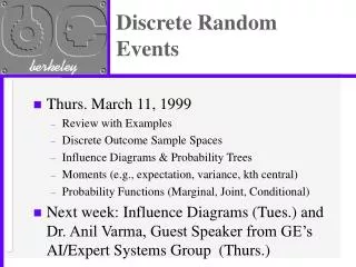 Discrete Random Events