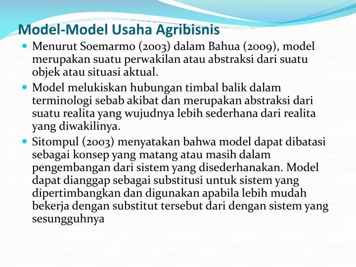 model model usaha agribisnis