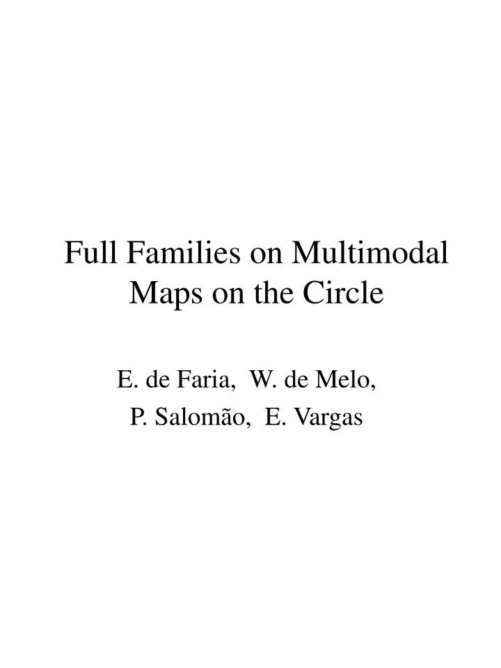 full families on multimodal maps on the circle