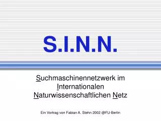 s i n n