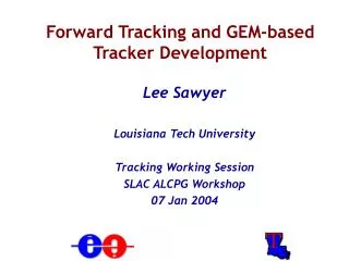 Forward Tracking and GEM-based Tracker Development