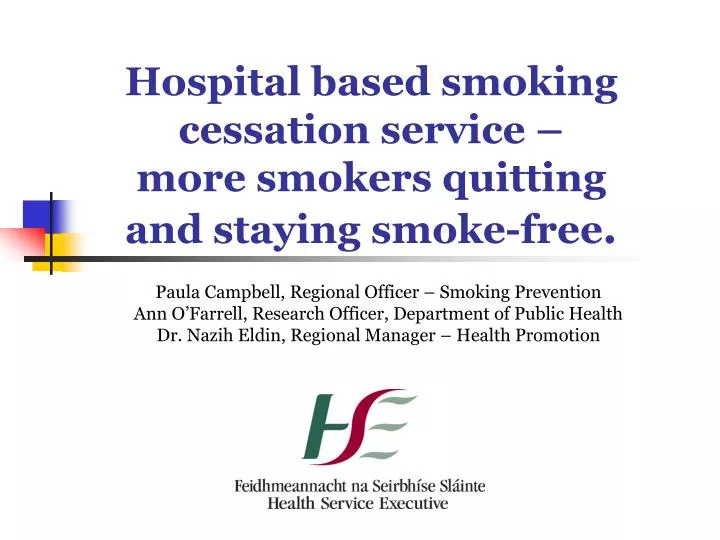 hospital based smoking cessation service more smokers quitting and staying smoke free