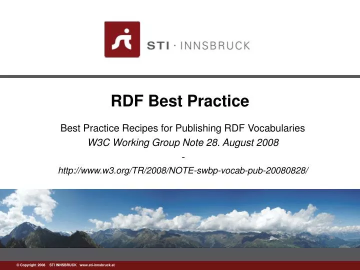 rdf best practice