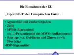 Die Einnahmen der EU - slide 1
