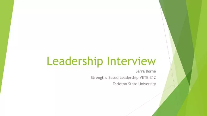 leadership interview