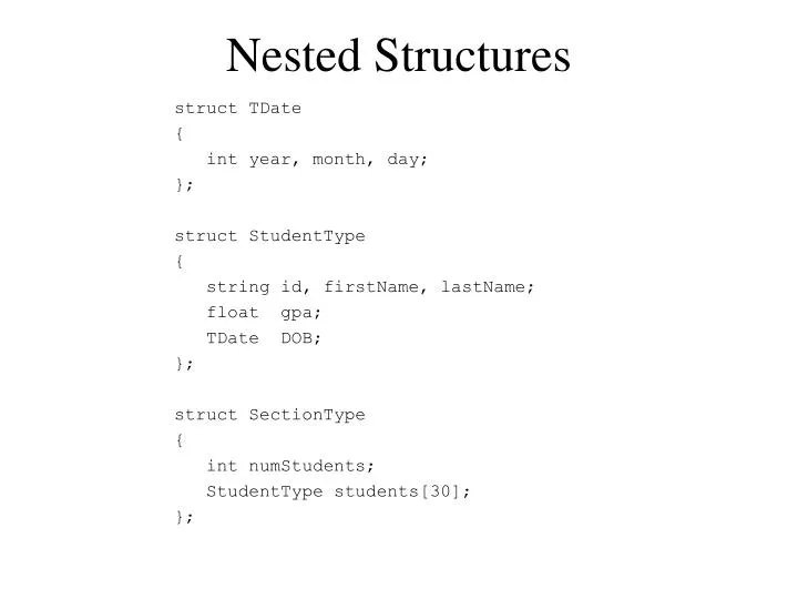 nested structures
