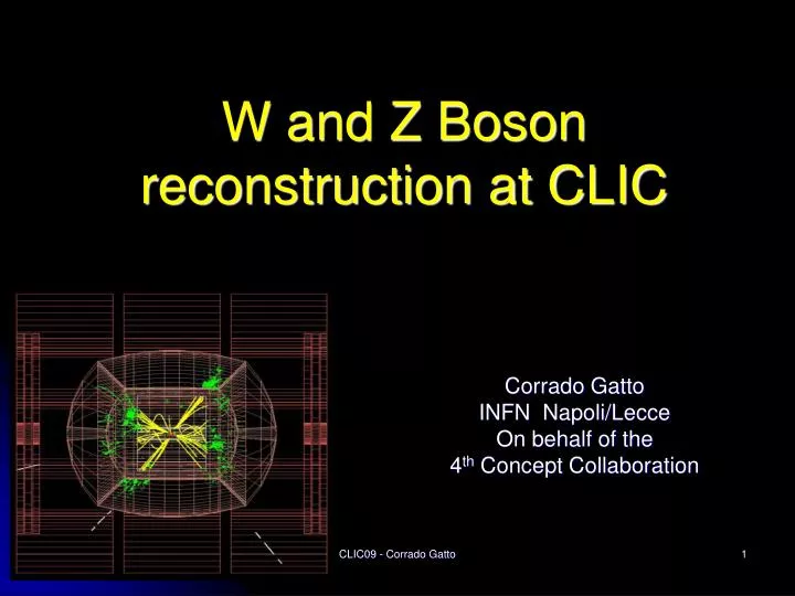 w and z boson reconstruction at clic