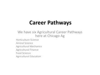 Career Pathways