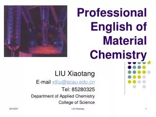 Professional English of Material Chemistry