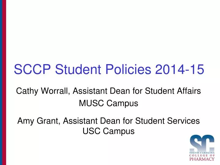 sccp student policies 2014 15