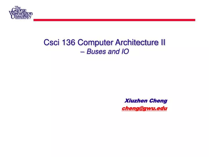 csci 136 computer architecture ii buses and io